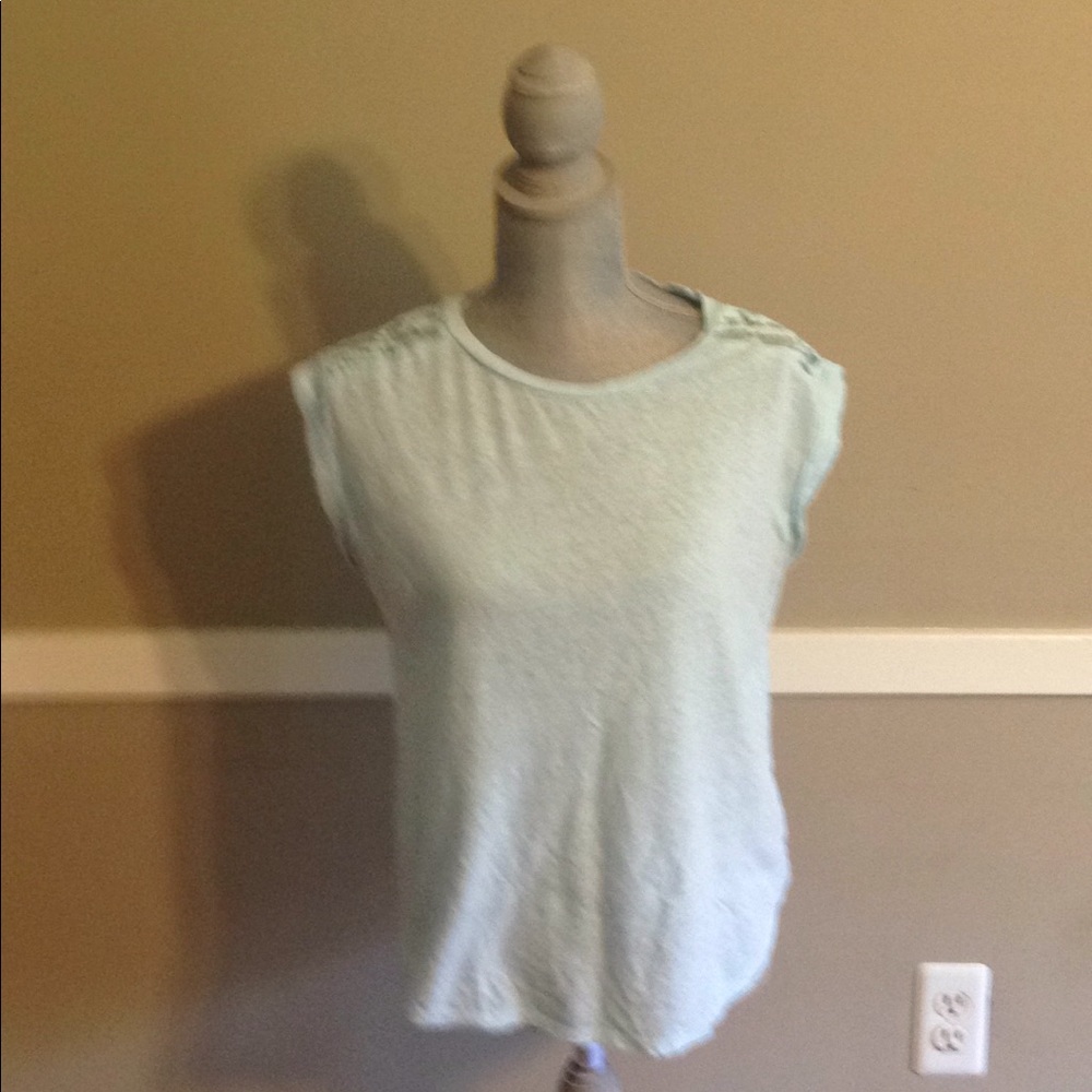 Light blue GAP top with great detail at shoulders